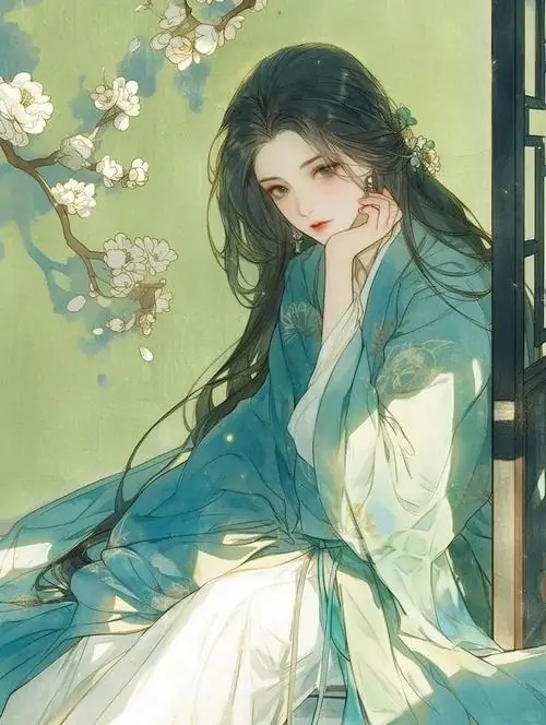 22 Trong hành lang gỗ hun tối, nàng mặc hán phục trắng bước chậm dưới lồng đèn đỏ, bóng áo kéo dài trên nền đá, khung cảnh tĩnh lặng ôm lấy vẻ dịu dàng, gợi một đêm trở về không ai hay