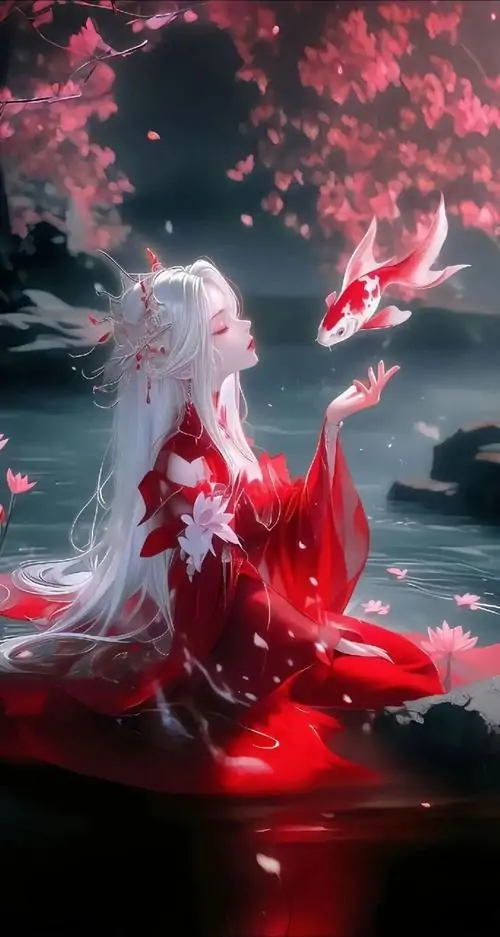 31 Ảnh cổ phong nữ buồn cô gái ngồi sát cửa sổ tròn, ánh trăng lạnh trượt qua đầu ngón tay và vạt áo, gương mặt nghiêng nhỏ xinh, tạo chiều sâu hoài niệm rõ đến mức người xem cũng thấy lòng chùng