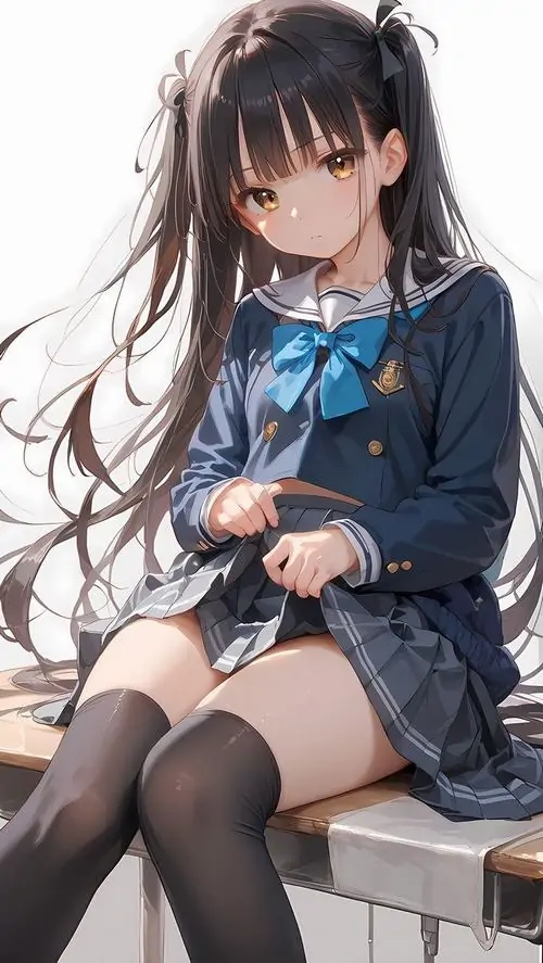 24 Cô nàng tóc dài ngồi trên bậc thềm với áo xanh và váy tối, đôi chân khép gọn tạo vẻ ngoan hiền, mái tóc buộc đuôi ngựa thả lệch làm gương mặt sáng hơn, nhìn tổng thể thấy rõ nét dễ thương và trong trẻo