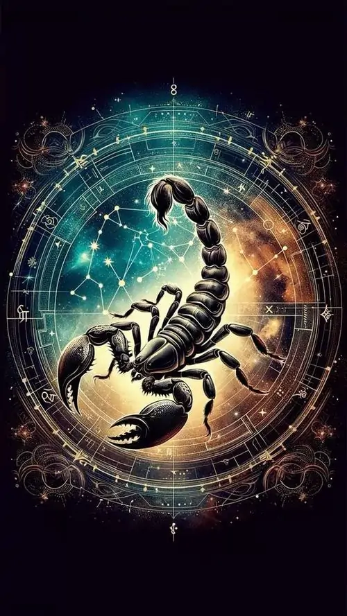 16 Hình nền điện thoại Thần Nông xoáy sáng lam quanh con bọ cạp nhỏ tạo cảm giác trực giác sắc bén và chiều sâu của nguyên tố
