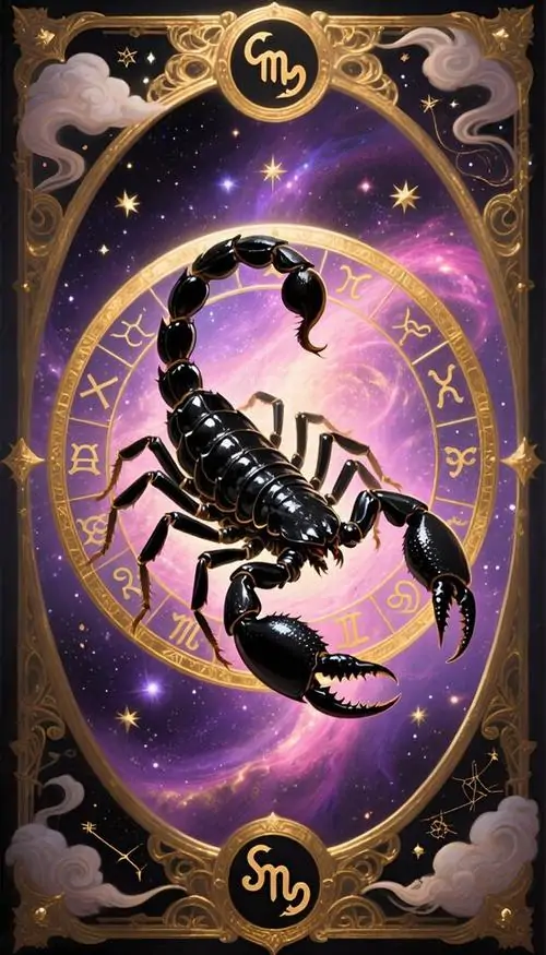 18 Ảnh nền đt Iphone Scorpio khung tím huyền hoặc làm nổi bọ cạp đen ở trung tâm phù hợp người thích ảnh nền điện thoại ngầu mà gọn