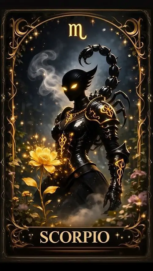 20 Ảnh nền Thiên Yết đen vàng với nhân mã cưỡi bọ cạp chói sáng tạo bố cục kịch tính hợp làm hình nền đẹp cho nam mê thần thoại