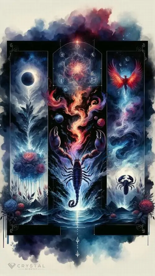 28 Hình Hổ Cáp dạng cánh cổng ánh sáng với ba mặt nạ bọ cạp cân đối phù hợp làm ảnh nền đt Iphone cho người thích bố cục lạ