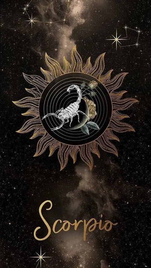 5 Ảnh nền HD Thần Nông tối giản với bọ cạp trắng trên nền đen khói sao lấp lánh hợp làm hình nền điện thoại cho nữ