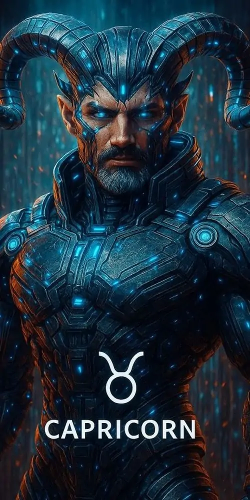 9 ảnh nền đt Iphone chân dung nam da xanh, sừng đá phát quang, tạo hình Capricorn hiện đại và lạnh chiến binh