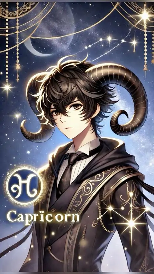 12 Ảnh nền chàng trai sừng cong kiểu anime, áo tối lấp sao, gương mặt nam thư sinh nhưng vẫn rất cuốn