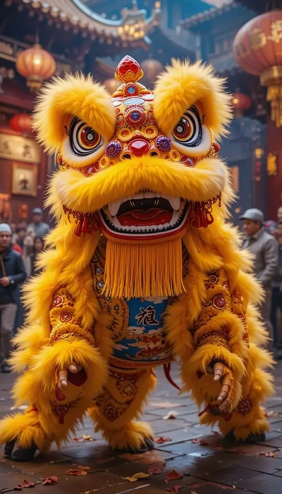 23 Hình nền con lân đẹp với bộ lông sặc sỡ và nền khói mờ khiến khung hình mềm hơn nhưng vẫn giữ độ nổi bật