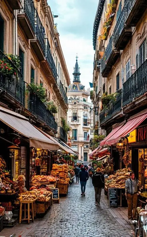 9 Phố nhỏ đông người với dãy nhà cao sát nhau mang nhịp sống sinh động và vẻ đẹp Tây Ban Nha rất đời