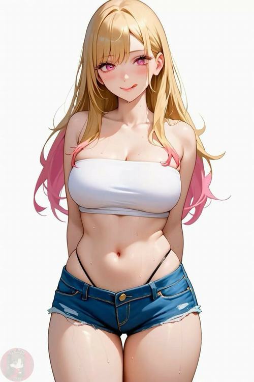 2 Trong khung tranh pastel một gái đẹp anime tóc dài bay nhẹ cùng vú nổi bật khiến nhân vật trông mềm mại