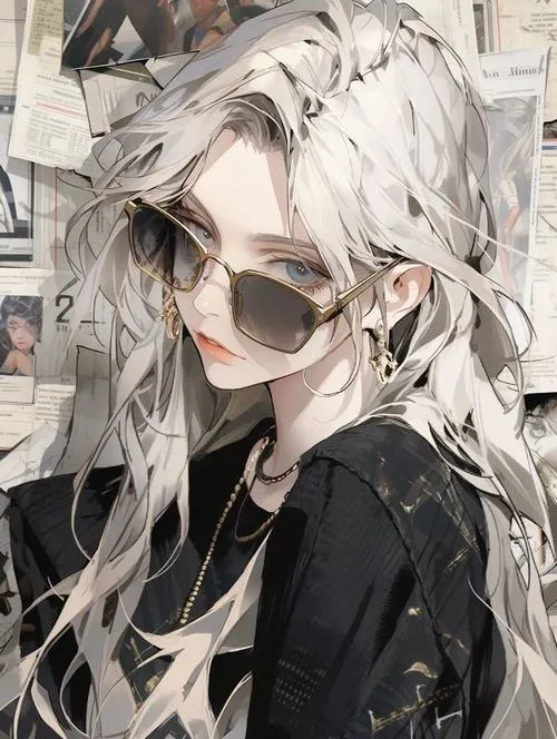 8 Ảnh anime nữ vô cảm nổi bật bởi eyeliner đậm cùng nụ cười nhếch rất nhẹ tạo cảm giác khinh bạc