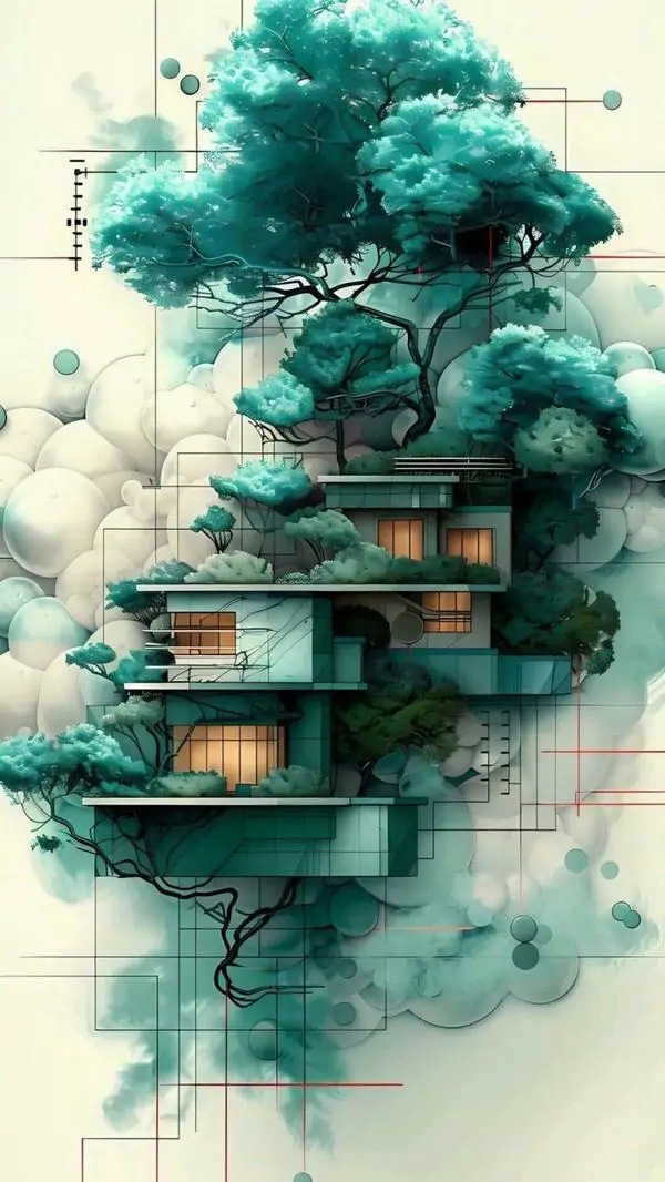 109 Hình Nền 3D ngầu ảo cho điện thoại với cảm giác không gian mở và khối hình học