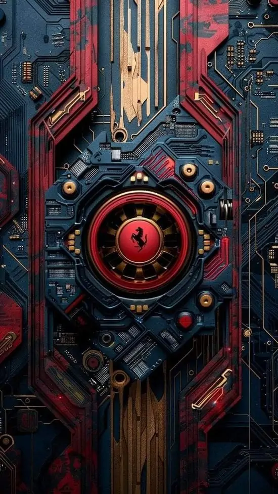 19 Ảnh nền đt Iphone họa tiết mạch đỏ đen với độ nét cao mạnh mẽ hợp pc hoặc android mê sci fi