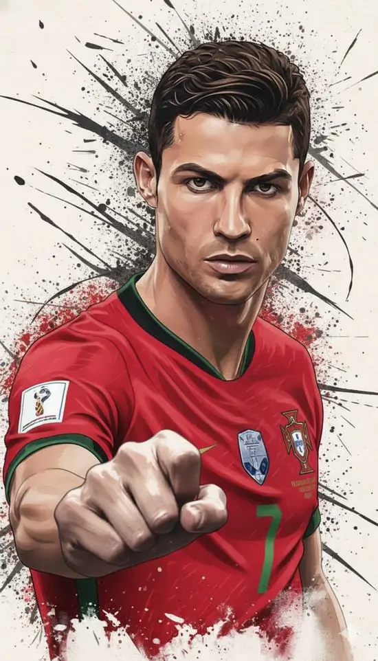 14 Wallpaper Ronaldo 3D trên moblie tái hiện chân dung cầu thủ với phối cảnh sâu, ánh nhìn quyết tâm khiến tổng thể trông cuốn hút hơn