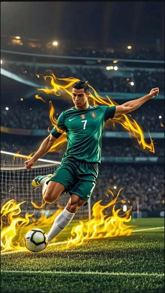 15 Hình nền ảnh Ronaldo đẹp 3d cho laptop dùng độ sắc nét cao và chi tiết áo đấu chân thực, tạo cảm giác sống động rõ ràng