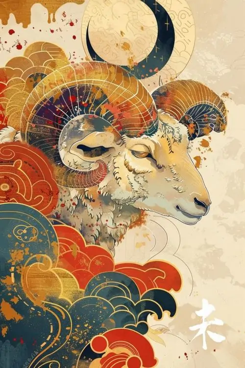 30 Hình nền Dương cát tường pha nâu đất cùng ánh kim giúp hình tượng dê thêm bền vững và gợi vận trình thuận tay