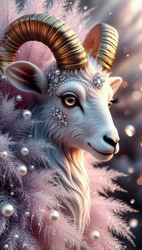 17 Ảnh nền tuổi Mùi cận mặt dê tím hồng với râu cằm mềm bay nhẹ mang lại cảm giác bình yên và dễ chịu