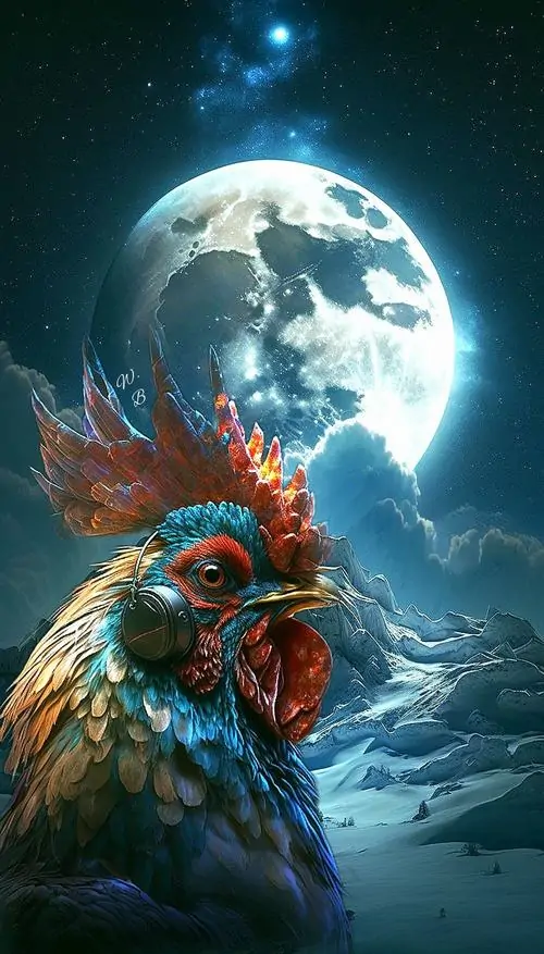 22 Hình nền điện thoại con gà tôn bộ lông ánh kim cùng đuôi cong dài tạo thần thái uy nghi và gợi tài vận sáng rõ