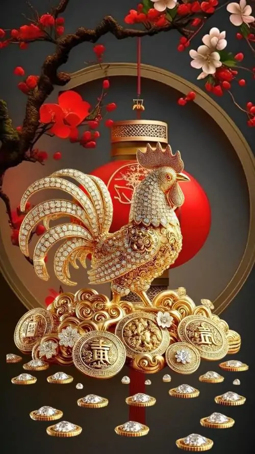 27 Ảnh nền 4K cho thấy nền ánh sáng phủ quanh thân gà làm nổi vẻ rực rỡ và hút tài lộc rất tự nhiên