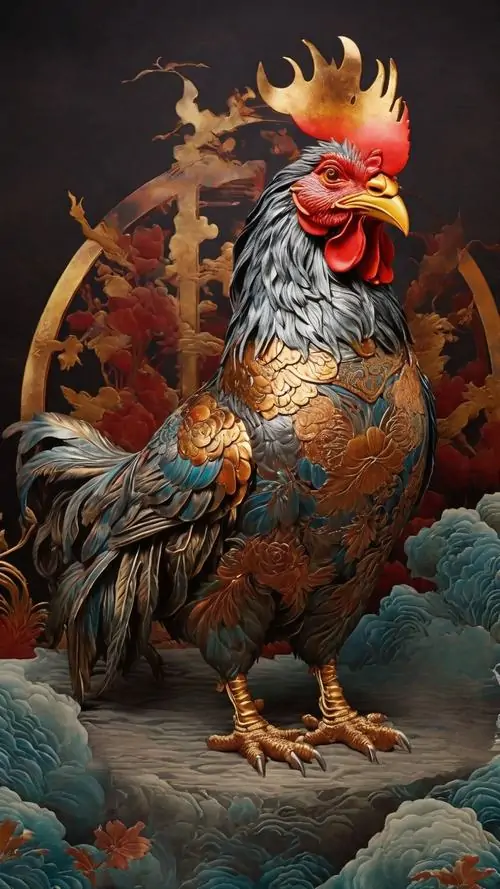 36 Hình nền đẹp khai thác chi tiết đuôi thuộc thân gà uốn mềm thanh thoát đem lại vẻ sang và thu hút sinh khí tốt