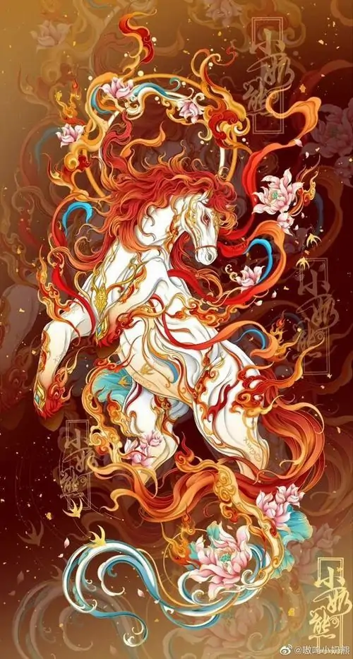 16 Ảnh nền ngựa nghệ thuật sắc đỏ hòa lửa xoáy đem lại cảm giác bứt phá hỗ trợ người dùng thêm tự tin đón vận may