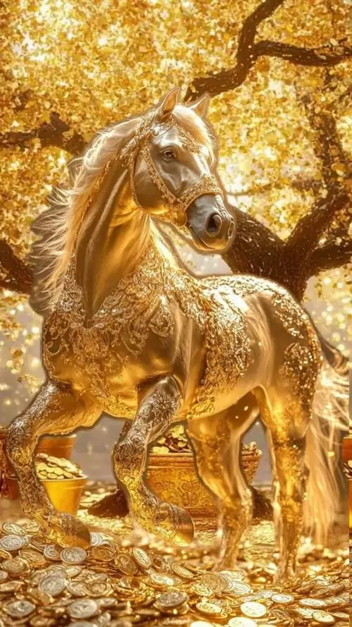 18 Hình nền con ngựa ánh kim bên cành cây nổi bật nét đẹp tung vó giúp tăng sinh khí và giữ tâm thế lạc quan
