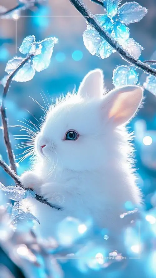 23 Hình nền khóa màn hình cho thấy đôi thỏ nâu ngắm bóng nước trong veo, khoảng lặng quanh chúng làm khung hình an yên hơn, đây là lựa chọn xinh xắn cho ai mê ảnh nền thỏ dễ thương kiểu thực tế nhẹ nhàng