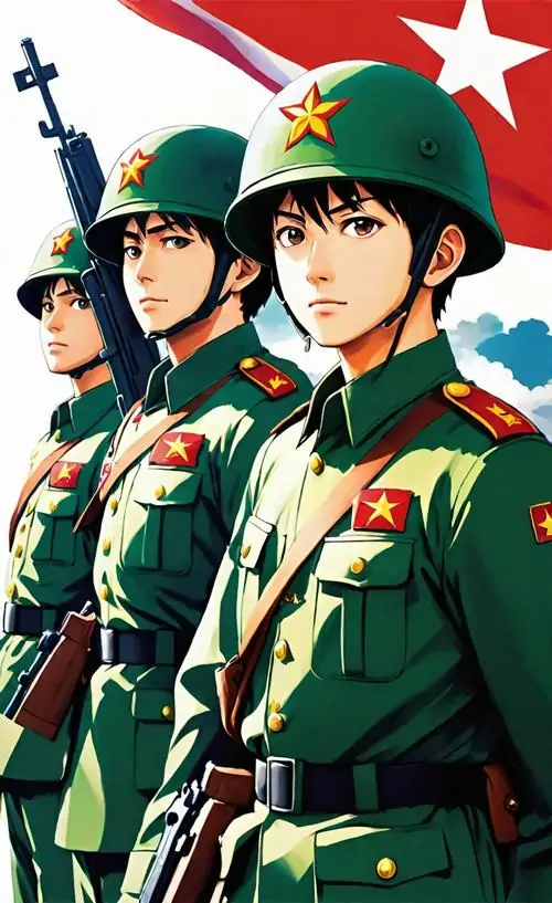 19 Nền màn hình theo lối vẽ 2D Nhật Bản mô tả ba chiến sĩ cảnh sát với quân phục chỉnh tề và nụ cười rạng rỡ tạo nên một không gian trẻ trung đầy năng lượng tích cực cho những bạn trẻ yêu thích ngành cảnh sát.