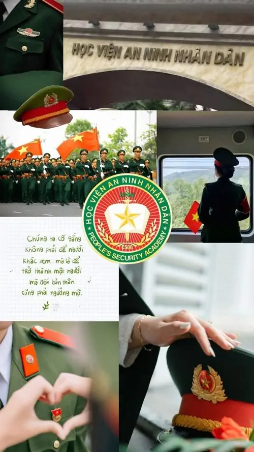 23 Ảnh đại diện nổi bật với khẩu hiệu vì nước quên thân vì dân phục vụ được lồng ghép khéo léo cùng biểu tượng ngành tạo nên một thiết kế trang trọng dành cho trang cá nhân của các chiến sĩ công an nhân dân.