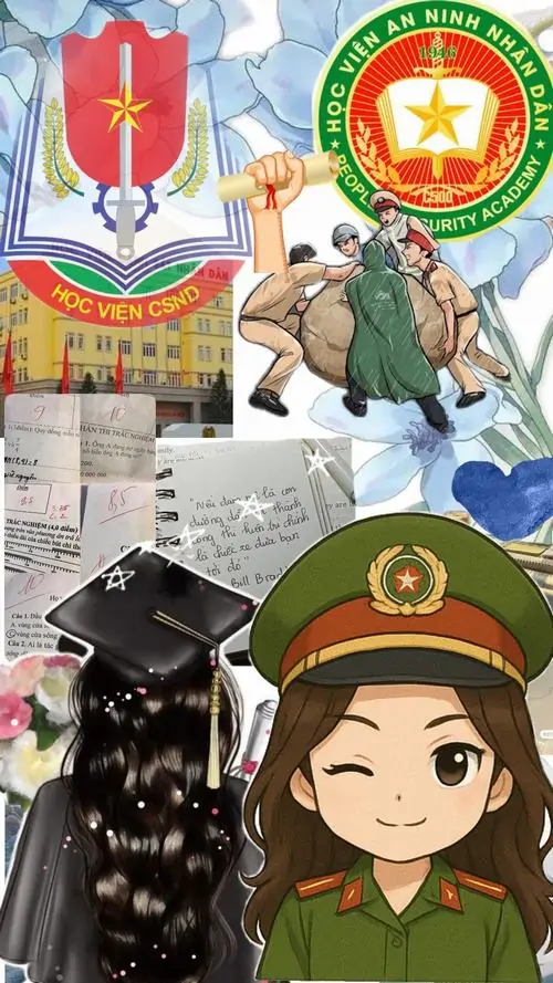 4 Hình ảnh công an nhân dân được phác họa theo phong cách hoạt họa dễ thương với đôi mắt sáng và nụ cười thân thiện mang lại nét trẻ trung gần gũi cho màn hình thiết bị số của những người lính trẻ.