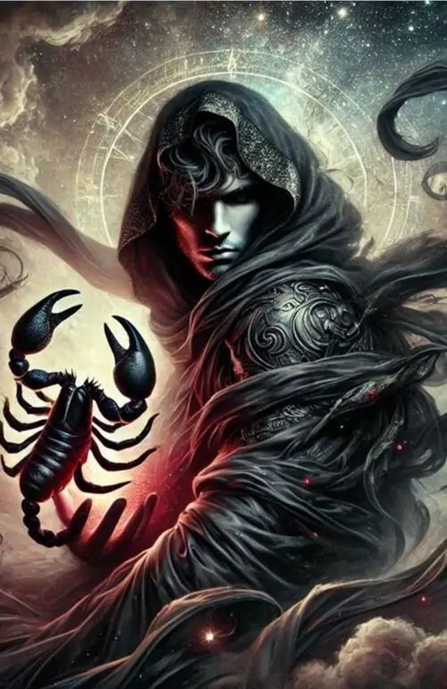 40 Hình nền đẹp Thần Nông đặt nhân vật nam quay lưng trước biểu tượng bọ cạp khổng lồ tạo cảm giác quyết đoán và bền bỉ rõ nét