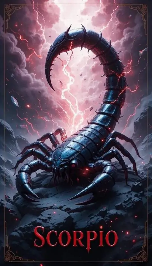 43 Hình nền đẹp Bọ Cạp dựng bằng nét neon đỏ trên nền đen trơn rất hợp người thích tối giản mà vẫn nhận diện mạnh