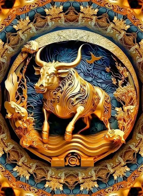 6 Ảnh bìa Kim Ngưu với linh ngưu vàng trong vòng tròn hoàng đạo nổi bật hợp gu Bạch Dương thích hình sang