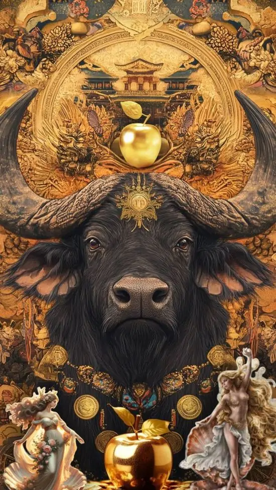 7 Hình nền điện thoại Taurus tông nâu vàng với đầu bò chính diện mang nét ổn định cho người mê Bạch Dương