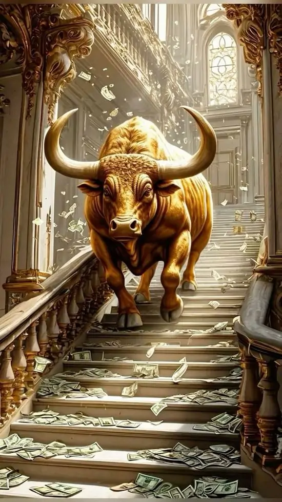 16 Wallpaper điện thoại Kim Ngưu với linh ngưu bước lên cầu thang vàng tạo cảm giác sung túc cho mê Bạch Dương