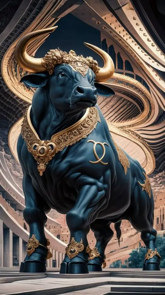 23 Ảnh nền khóa màn hình Taurus đặt trên la bàn cổ, gợi liên tưởng bản đồ sao và sự định hướng bền chắc