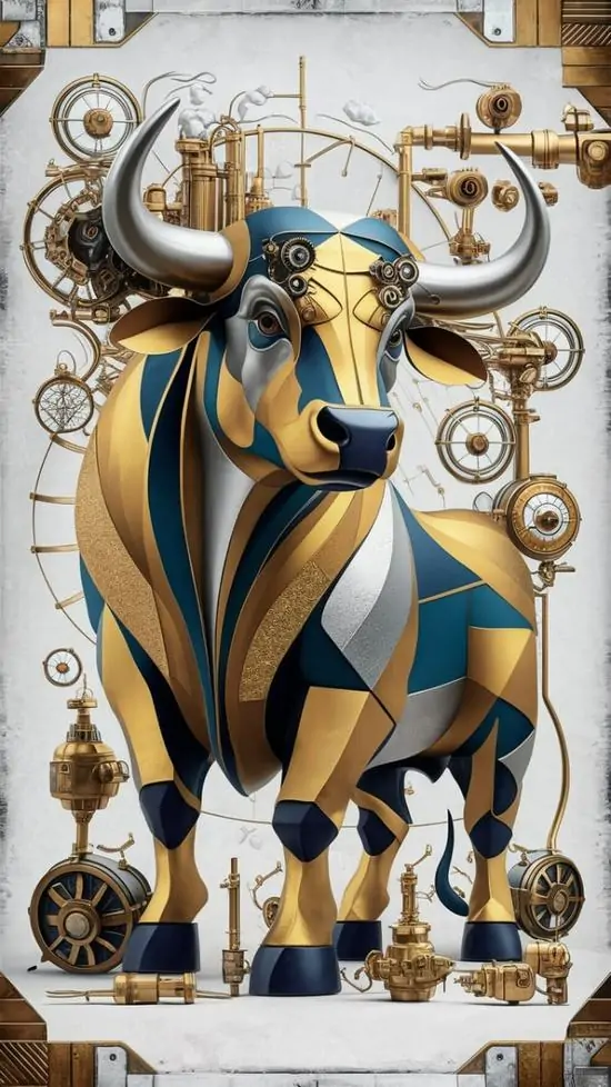 26 Hình nền máy tính Taurus trên nền cẩm thạch trắng hồng, toát ra khí chất hưởng thụ rất rõ và sạch mắt