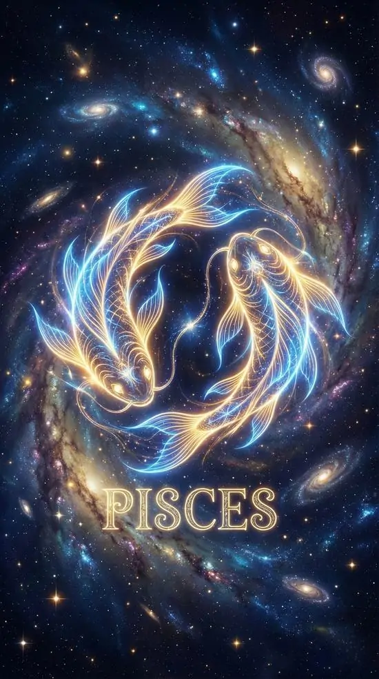 24 Hình nền cung hoàng đạo phối Neptune và san hô phát sáng, cá bạc lượn quanh đá ngầm tạo vẻ huyền ảnh rất riêng