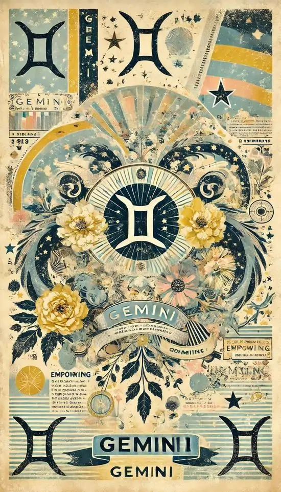 1 Hình Song Tử với cặp song sinh đứng giữa mây trời gợi cảm giác bay bổng hợp làm ảnh nền điện thoại sáng mắt và trẻ trung