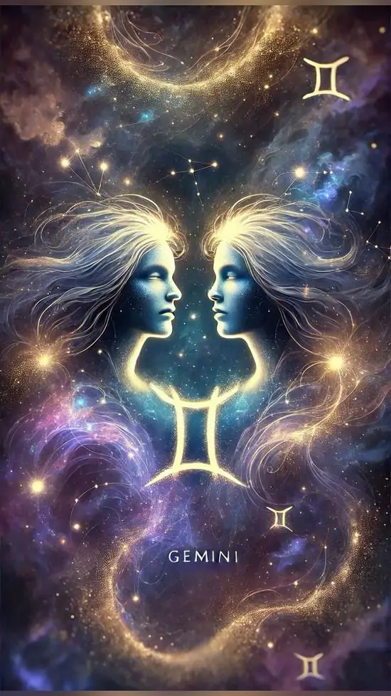 23 Hình nền đẹp The Twins với hai gương mặt đối xứng trên nền xanh nhạt mang vẻ huyền ảo và cảm giác kết nối rất rõ