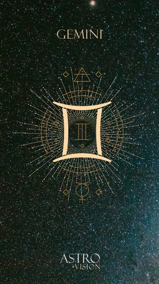 4 Hình nền điện thoại Gemini có hai gương mặt nghiêng nhẹ cạnh đám mây bạc tạo cảm giác song hành rất hợp phong cách tối giản