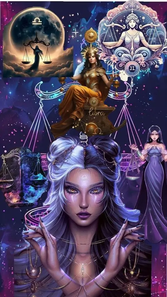 12 Ảnh dọc Libra phong cách anime với cô gái tóc tím bên mặt trăng, chất cute pha mộng mị hợp người thích fantasy