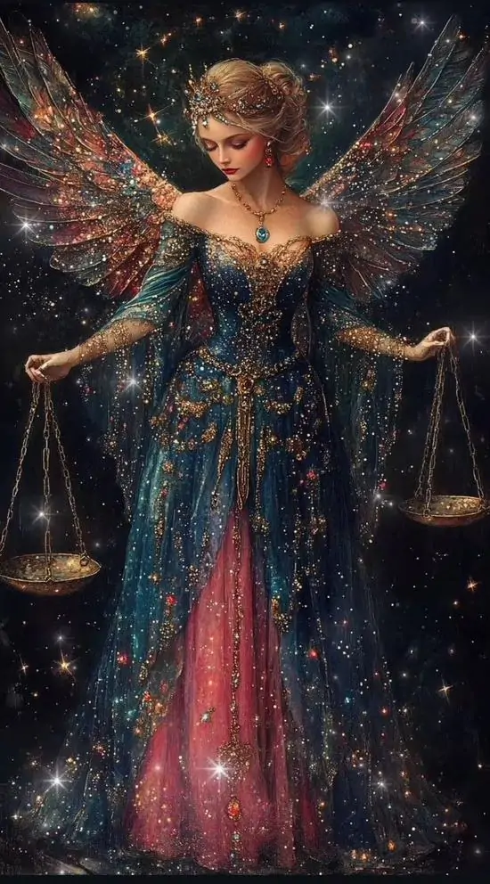 14 Hình dọc Thiên Xứng với nữ thần dang cánh trên nền đêm, hiệu ứng mềm ánh làm ảnh lộng lẫy như cổ tích