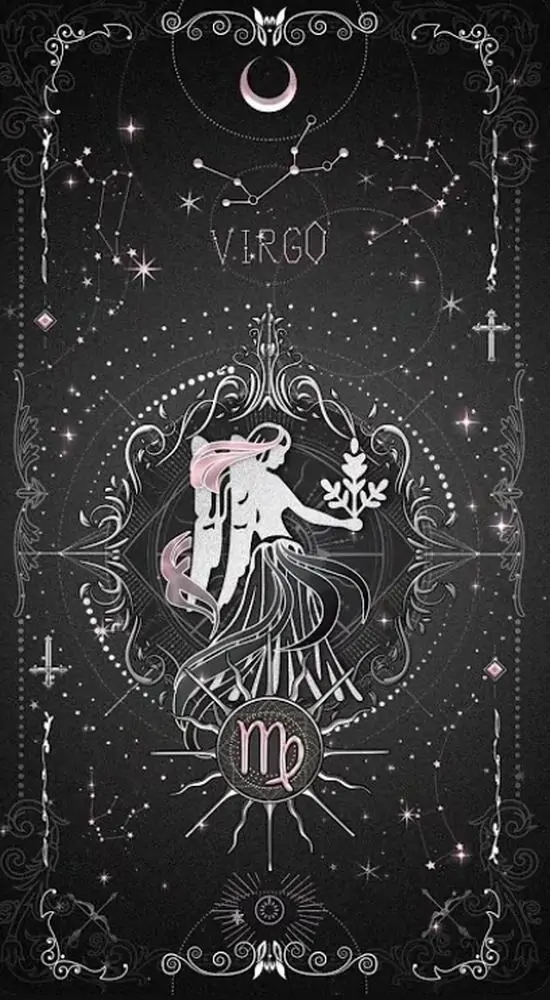 19 Hình nền điện thoại cute cho Xữ Nữ với biểu tượng ♍ đặt giữa nền màu trầm tạo cảm giác kín đáo nhưng vẫn nổi bật