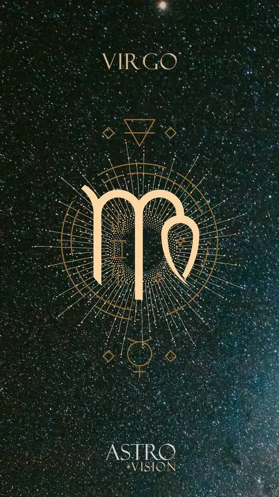 4 Hình Virgo nữ bên cánh đồng lúa với ký hiệu ♍ nhỏ xinh tạo cảm giác tinh tế cho màn hình khóa cute và dịu mắt