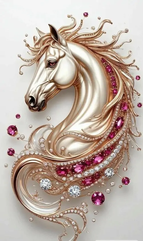 56 Ảnh nền con ngựa phối đỏ vàng như lời chúc tài lộc sum vầy thích hợp đặt màn hình đầu năm hoặc dịp khai trương