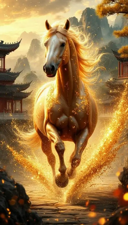 42 Nền ngựa với móng guốc sắc nét và thân ngựa săn chắc gợi sức bật rõ ràng giúp tiếp thêm quyết tâm đón cơ hội mới