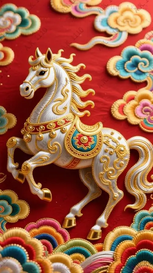 43 Nền ngựa trắng bên suối rừng mang hơi thở thanh sạch hỗ trợ cân bằng cảm xúc và giữ năng lượng tốt quanh mình