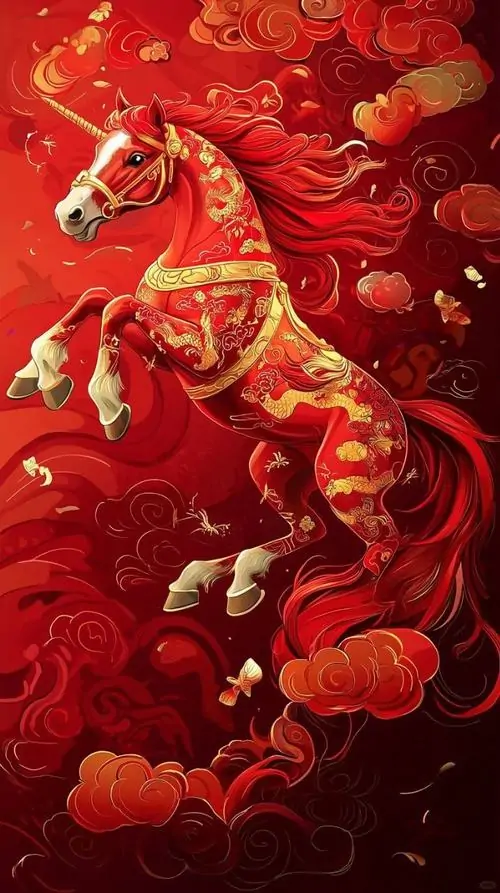 47 Hình nền con ngựa cách điệu cùng mây cuộn nghệ thuật mang vẻ vui mắt dễ dùng lâu và vẫn giữ ý nghĩa chiêu tài