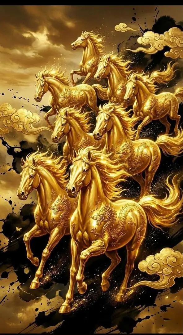 7 Bộ hình nền mã đáo thành công với đàn ngựa đồng lòng, gợi vận may và ý chí bền bỉ