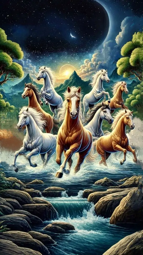 8 Hình nền ngựa phong thủy bát mã trên nước, nổi bật vẻ mạnh mẽ và tinh thần tốc thắng